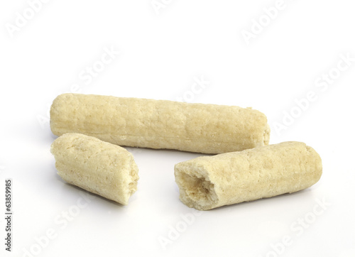 Fotografie, Obraz Mixed cereal cracker isolated on the white background