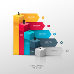 Wall Mural - Vector template for infographic or web design