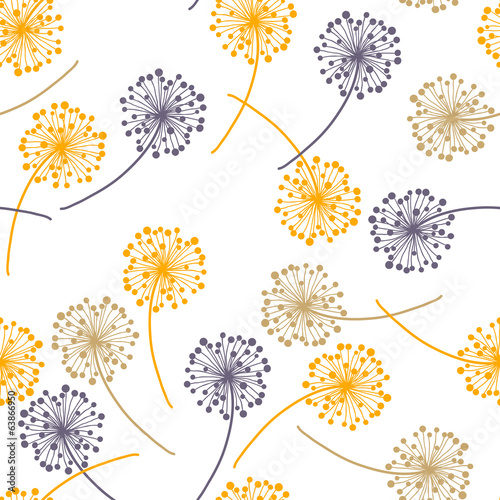 Fototapeta do kuchni seamless dandelions