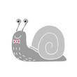 Grey snail cartoon - Vector