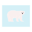 Polar bear in blue background - Vector