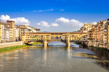 Scenic View Of Ponte Vecchio Bridge In Florence