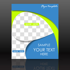 Poster - abstract flyer or cover design, corporate banner - template