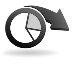 Fototapete - statistiques sur symbole noir