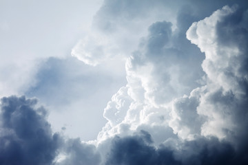 dramatic sky with stormy clouds