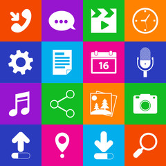 Wall Mural - mobile applications icons