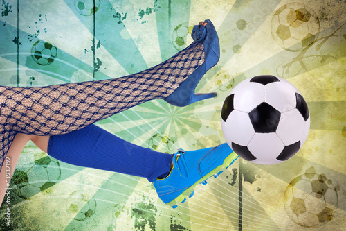 Naklejka - mata magnetyczna na lodówkę Frauen im Fußballfieber