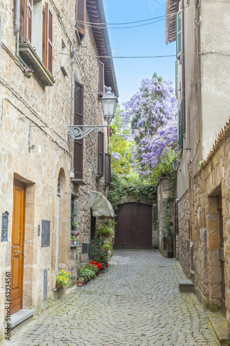 Fototapeta na wymiar narrow alley