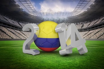 Poster - Composite image of colombia world cup 2014 message
