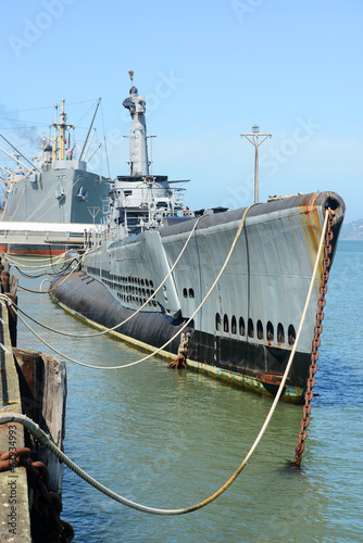 Fototapeta na wymiar USS Pampanito (SS-383) submarine, San Francisco, California