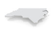 © Tatiana - Three-dimensional map of North Carolina. USA.