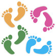 Colorful footprint design