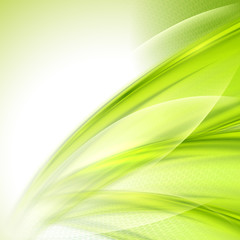 Poster - Abstract green wave background