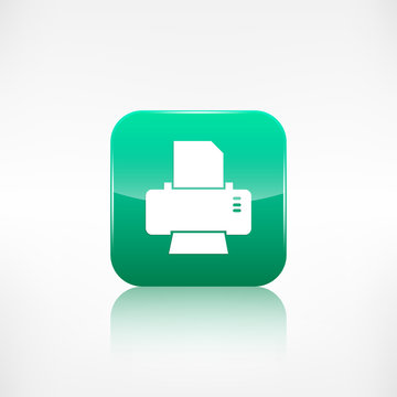 Printer web icon. Application button.