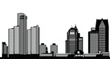 Fototapeta Do pokoju - detroit american city skyline