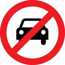 No Car Or No Parking Sign