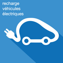 Canvas Print - Logo recharge véhicules électriques.