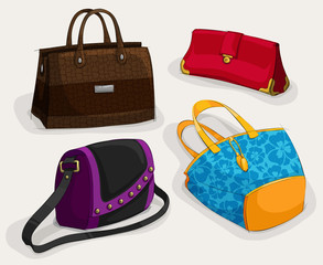 Poster - Fashion woman's bags collection