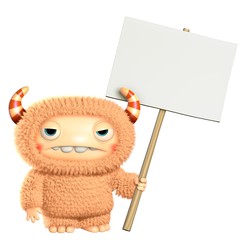 Canvas Print - 3d cartoon monster