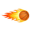 Flaming basketball