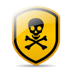 Wall Mural - Vector danger skull sign