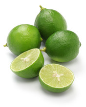Fresh Key Limes On White Background