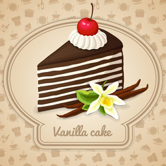 Sticker - Vanilla layered cake poster