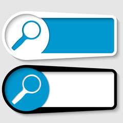 Poster - set of two boxes for any text with magnifier