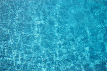 Blue pool water