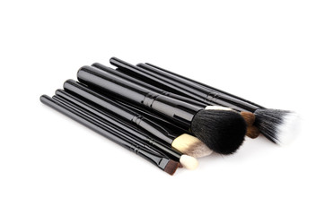 Makeup brush isolated white background