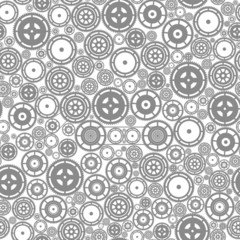 Wall Mural - Seamless Cogwheel Pattern