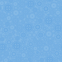 Wall Mural - Blue Cogwheels Pattern