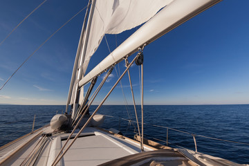 Wall Mural - Sailing boat in the sea