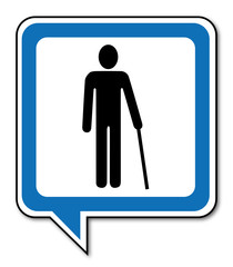 Sticker - Logo personne handicapée.