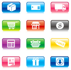 Shopping icons set  Vector