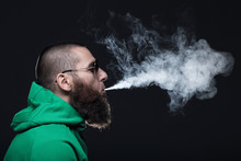 Bearded Man, Smoking