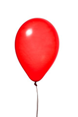 Wall Mural - red balloon, isolated on white