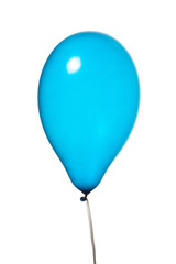 Wall Mural - blue balloon, isolated on white