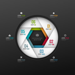 Sticker - Vector template for infographic or web design