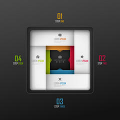 Wall Mural - Vector template for infographic or web design