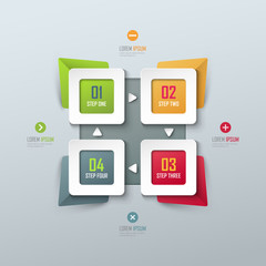 Wall Mural - Vector template for infographic or web design