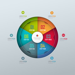 Wall Mural - Vector template for infographic or web design