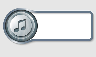 Poster - text frame for any text and transparent music icon