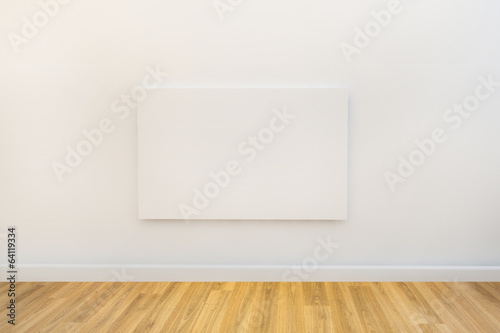 Fotografía single art canvas in an empty gallery space