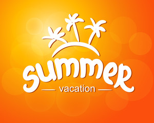 Summer vacation - typographic design