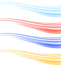 Wall Mural - Colorful abstract swoosh wave dividers collection