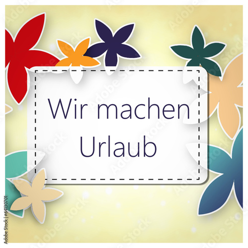 wir machen Urlaub StockIllustration Adobe Stock