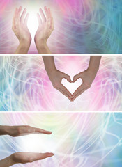 Canvas Print - 3 x healing hands website banners