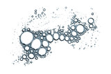 Fototapeta Dmuchawce - Bubbles pattern over white background