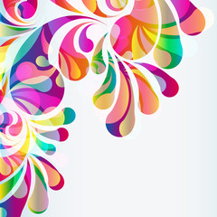 Aufkleber - Abstract colorful arc-drop background.